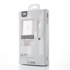 СЗУ-адаптер DC CA-F17 20W (1USB / 1Type-C) (Белый)